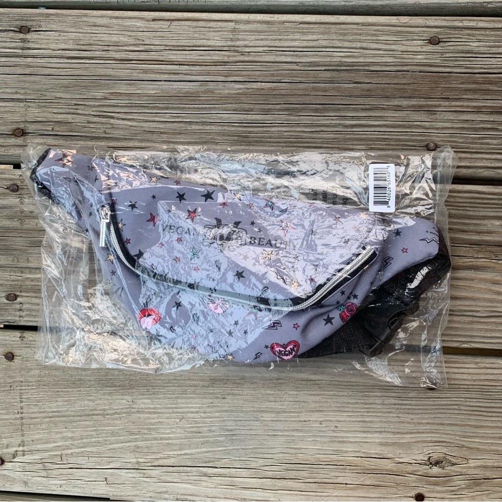 Vegan Leather Beauty Gray Star Print Mini Crossbody Bag